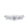 Amāre® 1.00ct TW Round Brilliant Cut Diamond Five Stone Ring in Platinum