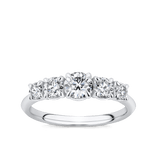 Amāre® 1.00ct TW Round Brilliant Cut Diamond Five Stone Ring in Platinum