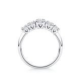 Amāre® 1.00ct TW Round Brilliant Cut Diamond Five Stone Ring in Platinum