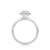 Amāre® 1.00 Carat TW Diamond Halo Engagement Ring set in Platinum