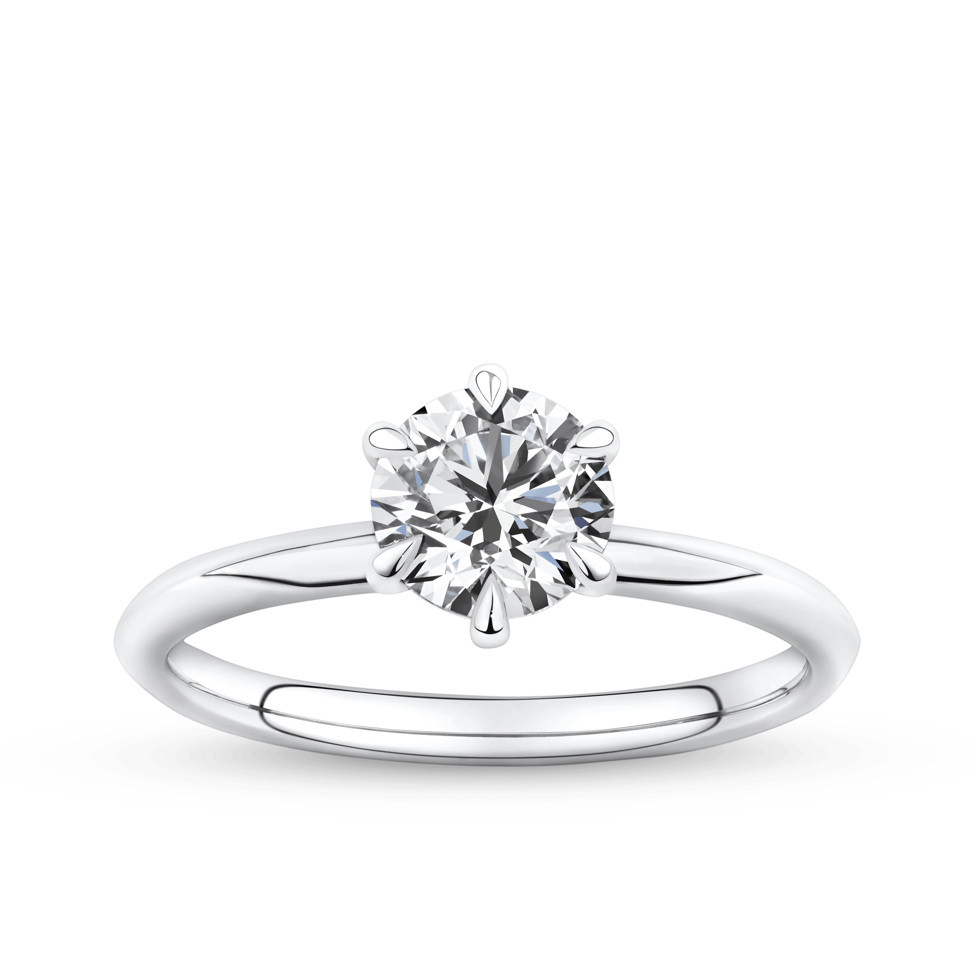 Amāre® 1.00 Carat Diamond Solitaire Engagement Ring set in Platinum