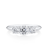 Amāre 1.00 Carat TW Diamond Three Stone Engagement Ring set in Platinum - Wallace Bishop
