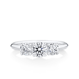 Amāre® 1.00 Carat TW Diamond Three Stone Engagement Ring in Platinum
