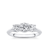 Amāre 1.00 Carat TW Diamond Three Stone Engagement Ring set in Platinum - Wallace Bishop