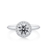Amāre® 1.40 Carat TW Diamond Halo Engagement Ring in Platinum