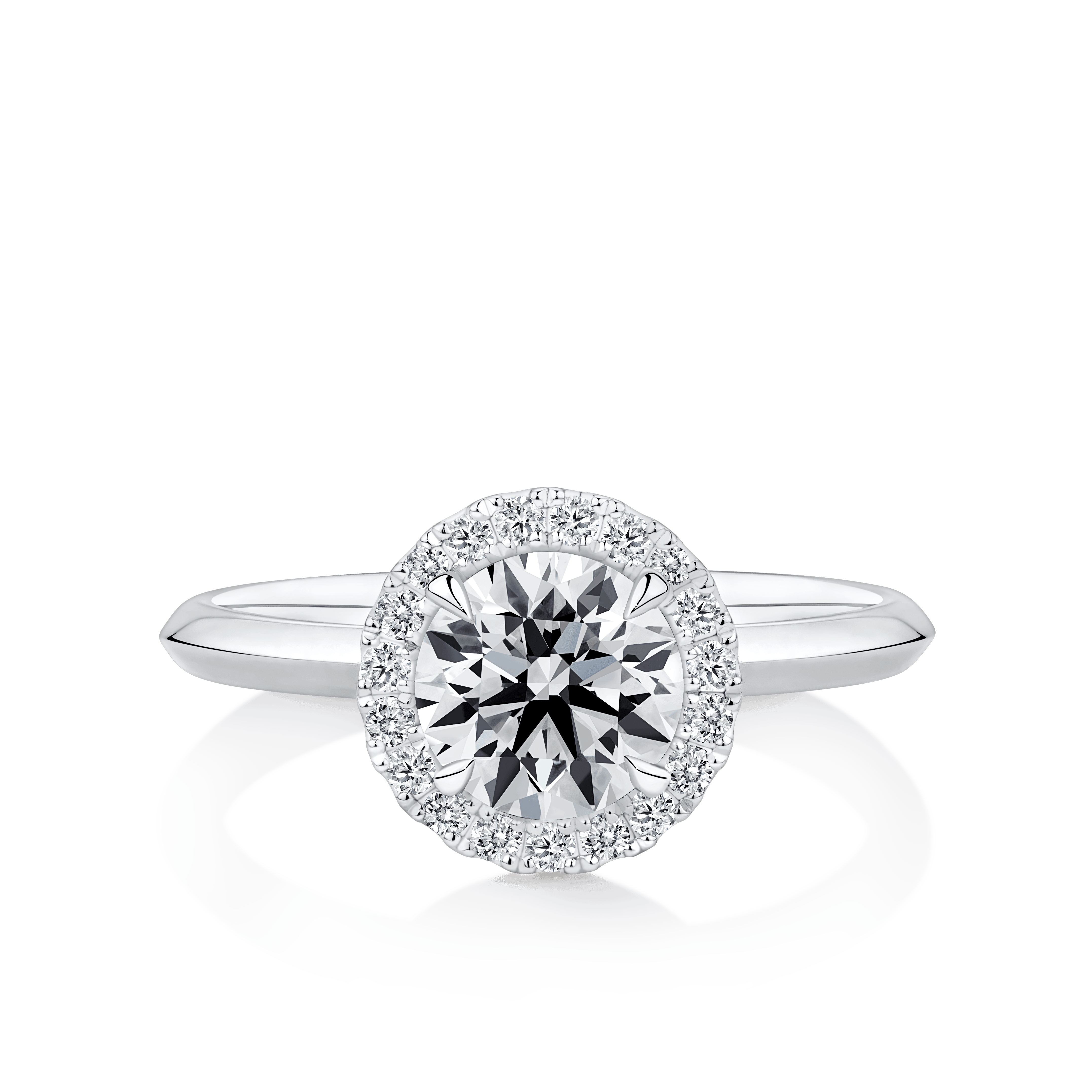 Amāre® 1.40 Carat TW Diamond Halo Engagement Ring in Platinum
