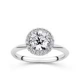 Amāre® 1.40 Carat TW Diamond Halo Engagement Ring in Platinum
