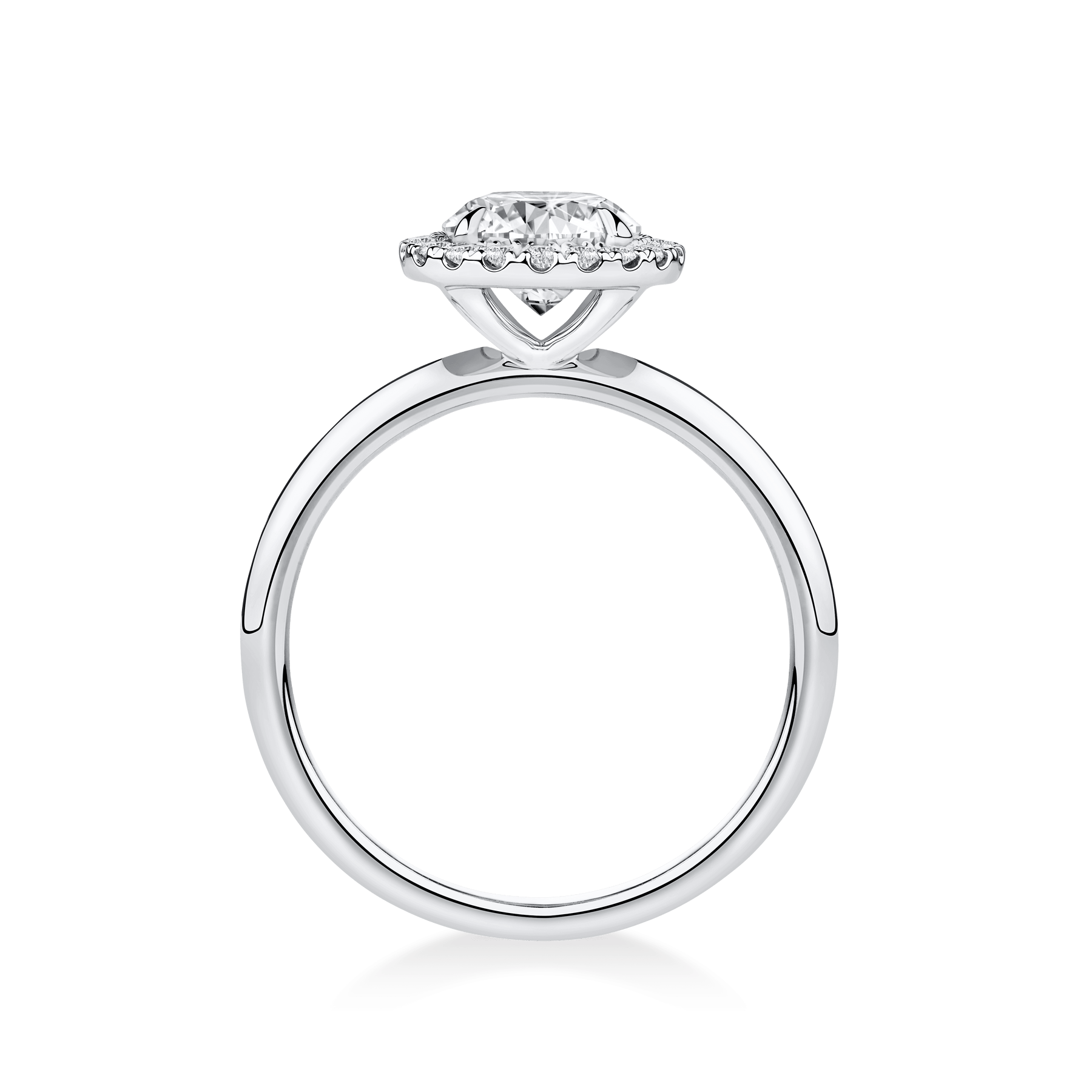 Amāre 1.34 Carat TW Diamond Halo Engagement Ring set in Platinum - Wallace Bishop