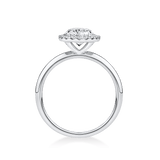 Amāre® 1.40 Carat TW Diamond Halo Engagement Ring in Platinum