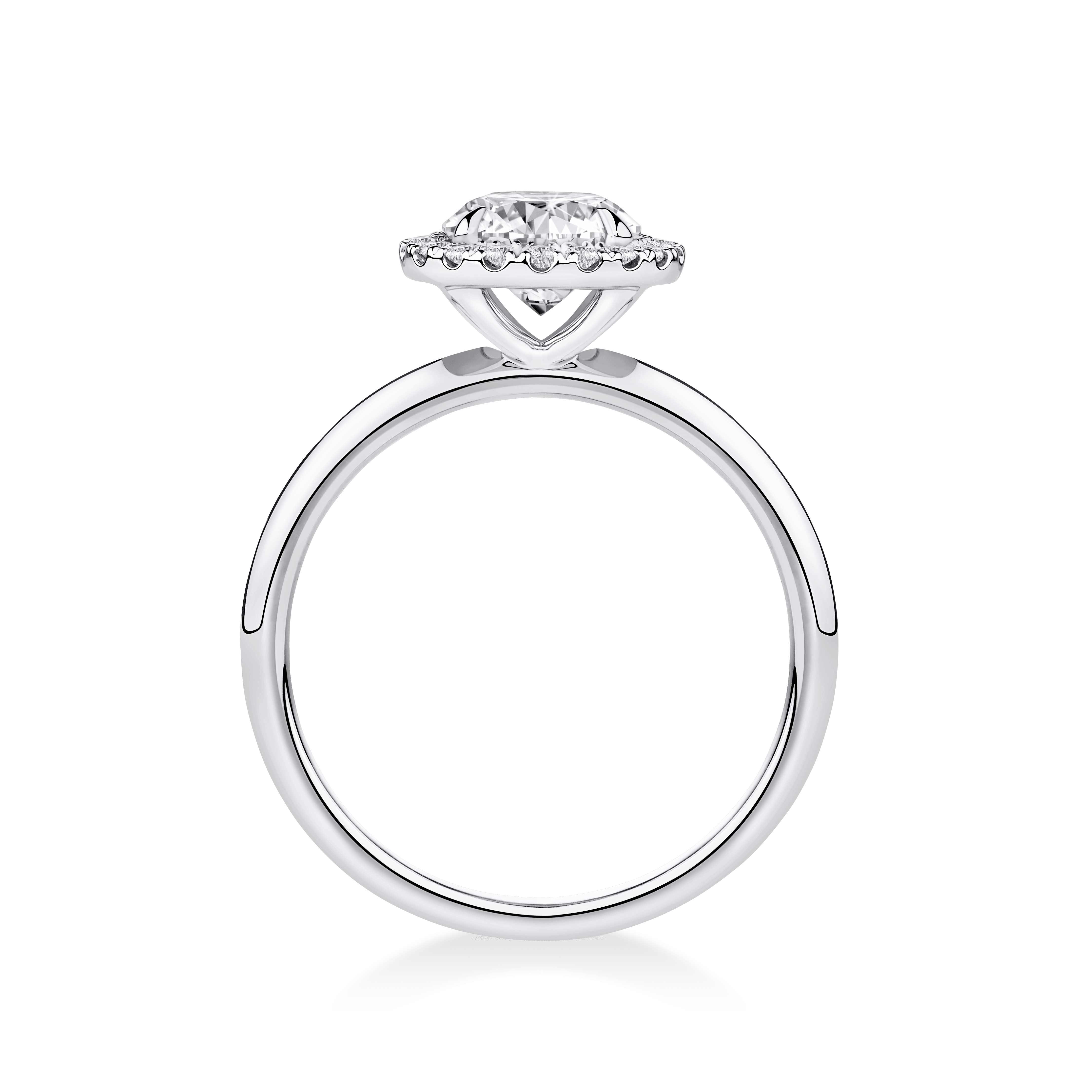 Amāre® 1.40 Carat TW Diamond Halo Engagement Ring in Platinum
