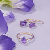 9ct Gold Purple Amethyst Earrings TGW 2.2