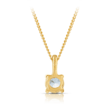Aquamarine Solitaire Pendant in 9ct Yellow Gold