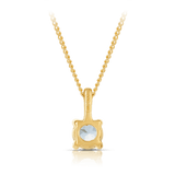Aquamarine Solitaire Pendant in 9ct Yellow Gold