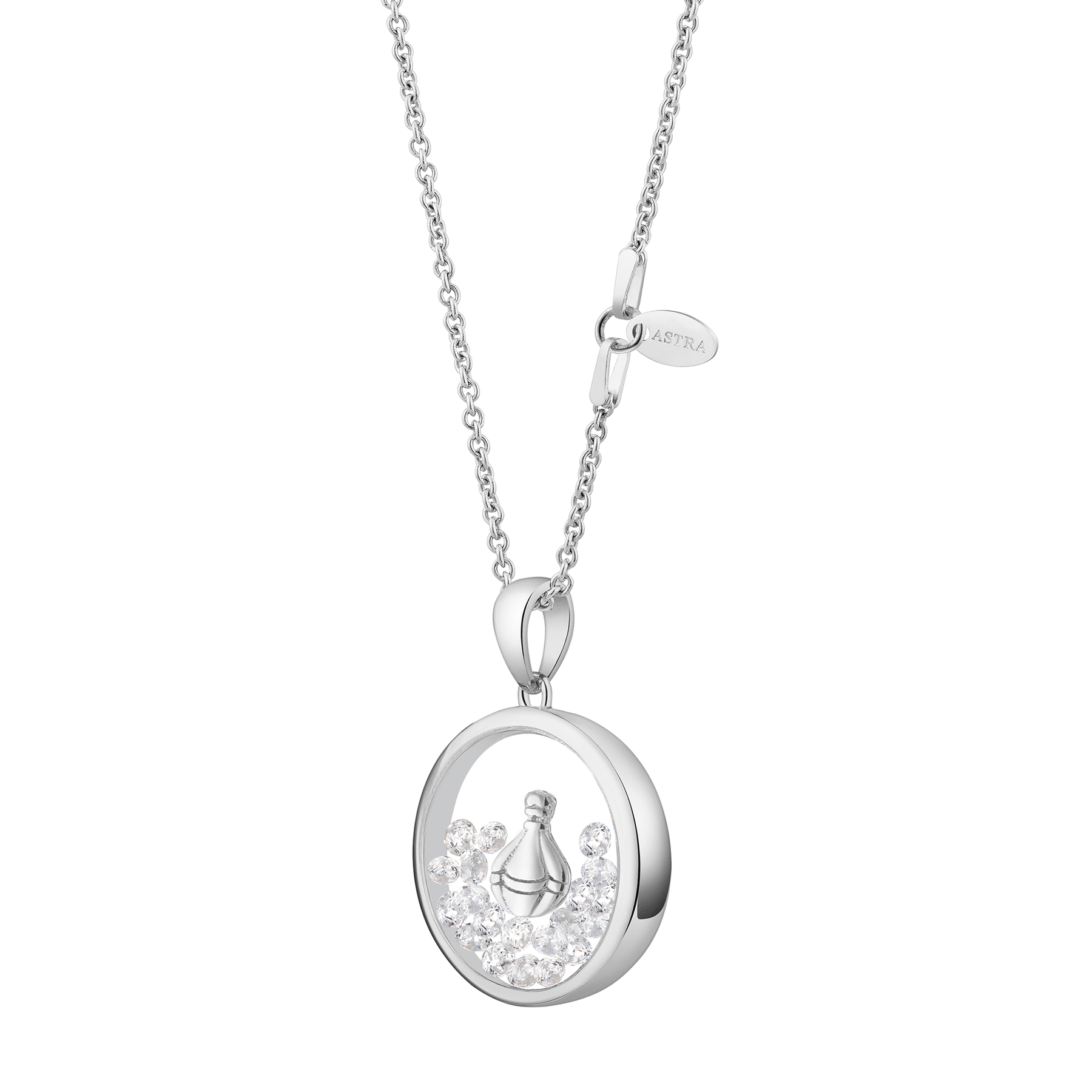 ASTRA Air Balloon Cubic Zirconia Circle Pendant in Sterling Silver - Wallace Bishop