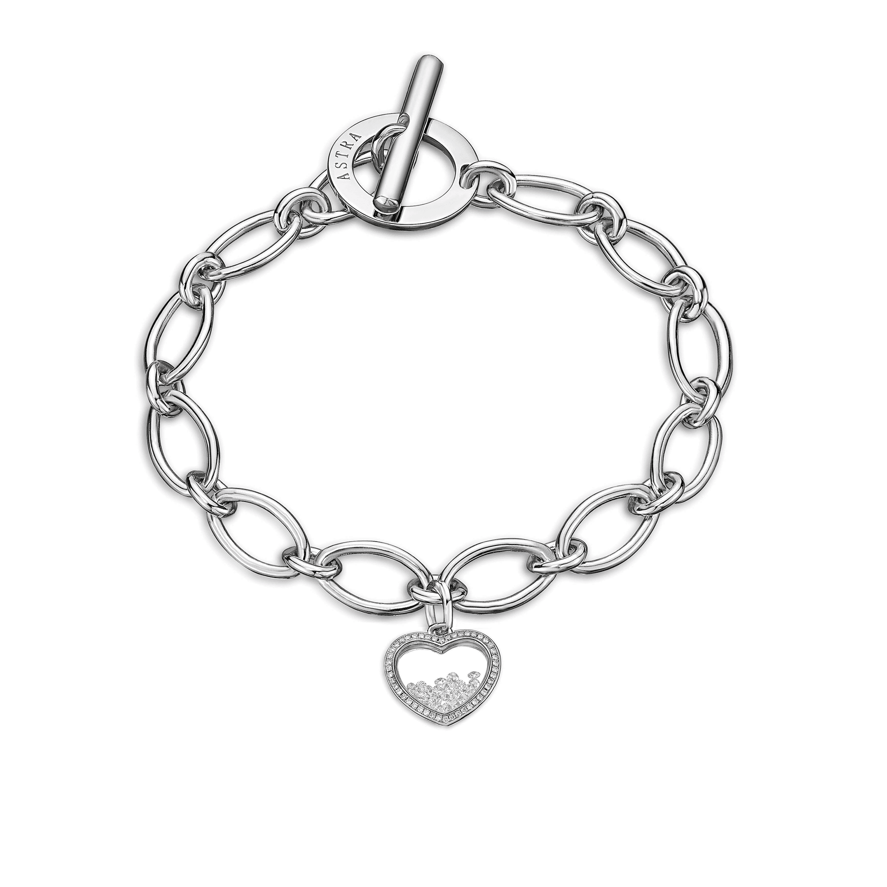 Astra Splinters of Stars Cubic Zirconia Heart Bracelet in Sterling Silver - Wallace Bishop