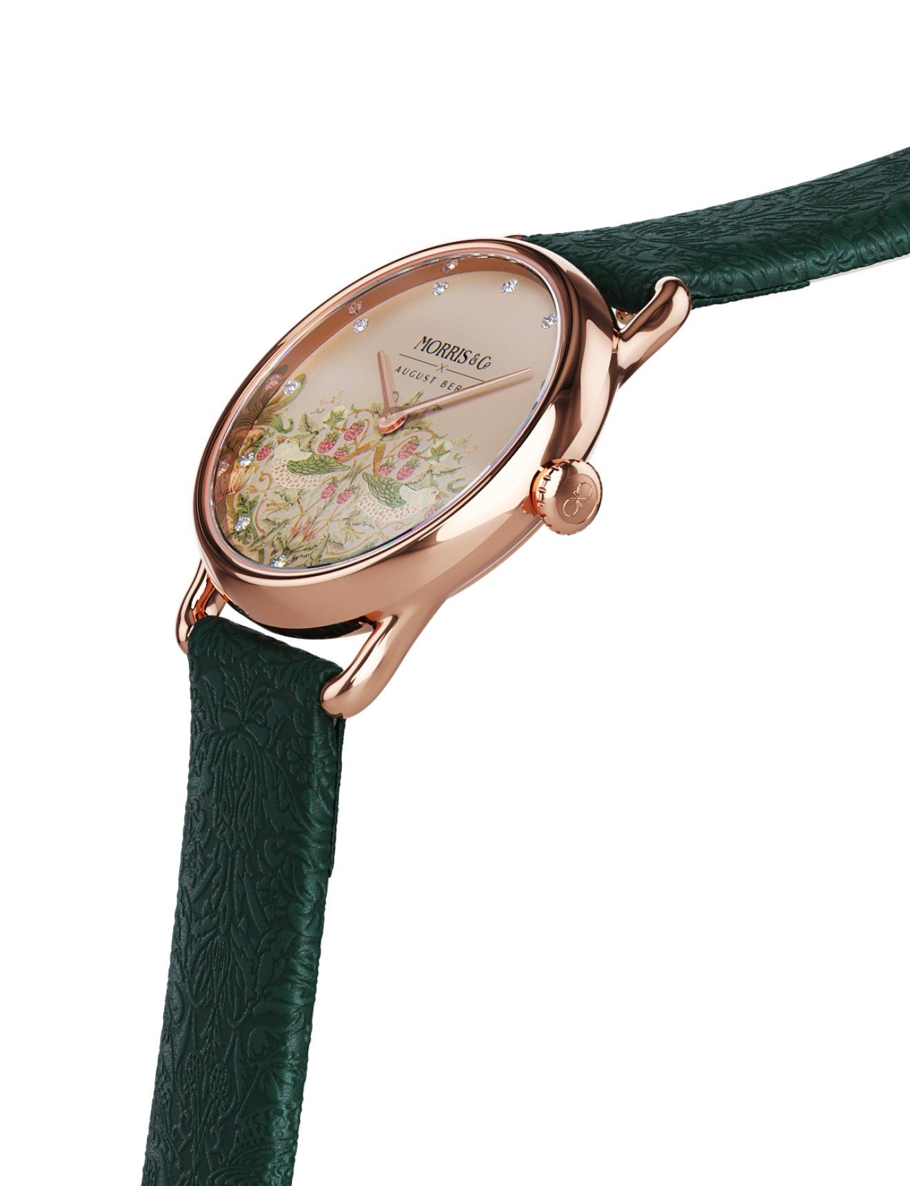 August Berg Women's Morris & Co Rose PVD Quartz 26mm Watch M1ST0926A26LGNE