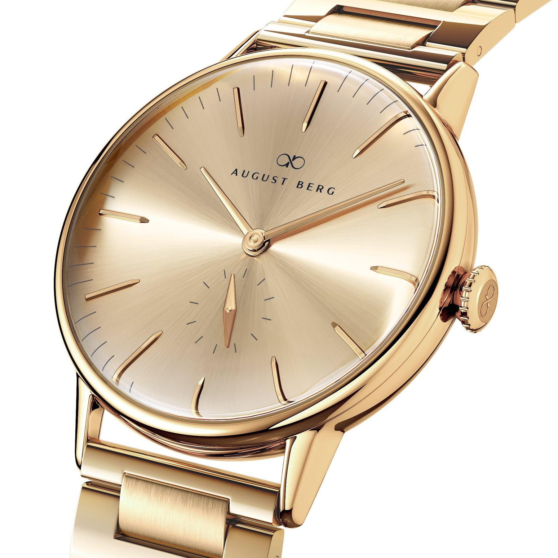 August Berg Serenity Link 40MM Champagne Gold Watch 10140D22SGD - Wallace Bishop