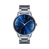 August Berg Serenity Link 40MM Deep Blue Silver Watch 10240E05SSL