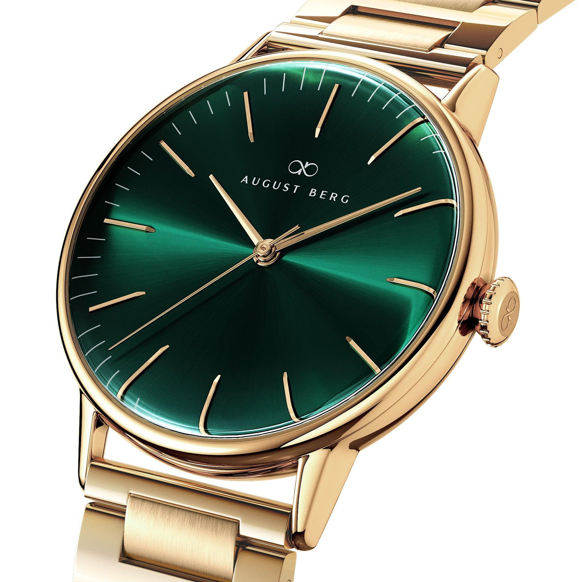 August Berg Serenity Link 40mm Greenhill Gold Watch 10240D11SGD - Wallace Bishop