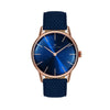 August Berg Women's Serenity Rose PVD Quartz Fashion 32mm Watch Blue Dial 10232A05VBL