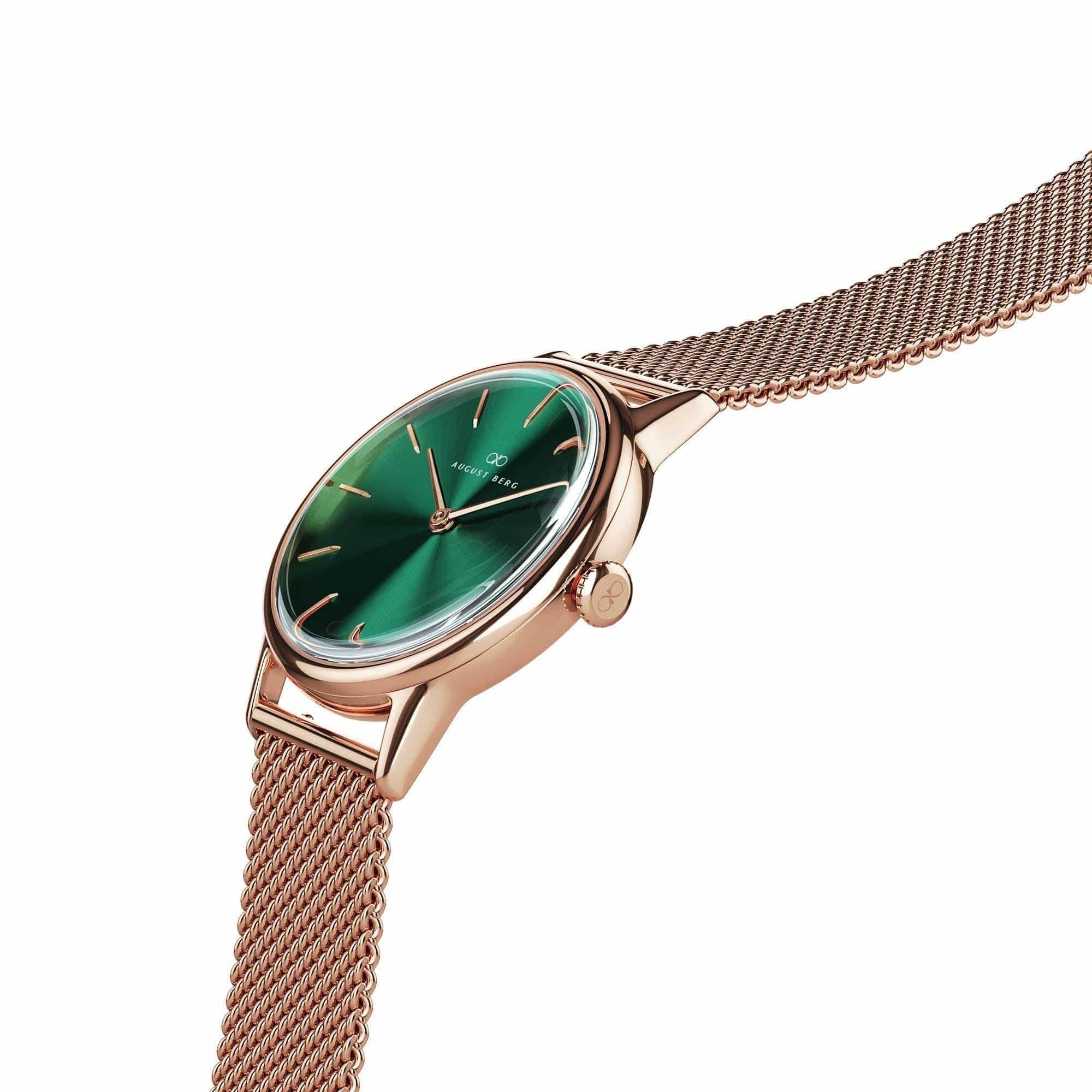 August Berg Women's Serenity Rose PVD Quartz 32mm Watch 10232A11MRG