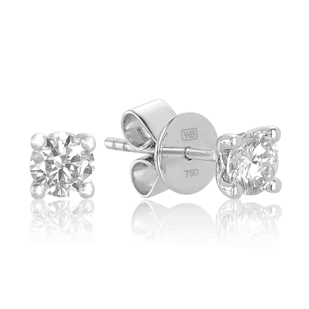 Australian Diamonds® Argyle White Diamond Stud Earrings in 18ct White Gold - Wallace Bishop