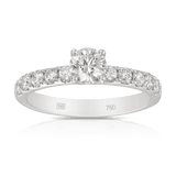 Australian Diamonds® Argyle 1.00ct TW Round Brilliant Cut Diamond Ring in 18ct White Gold