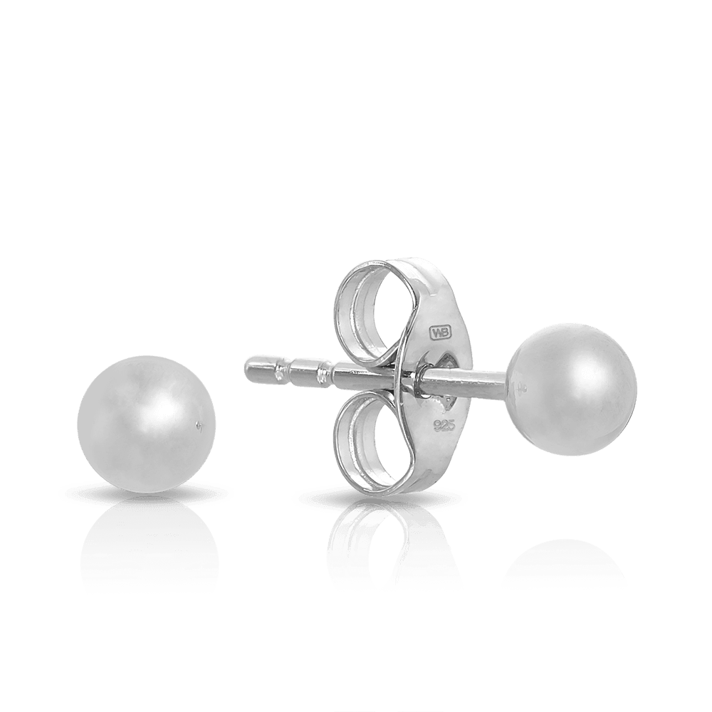 Ball Stud Earrings in Sterling Silver