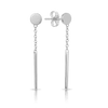 Bar Drop Stud Earrings in Sterling Silver