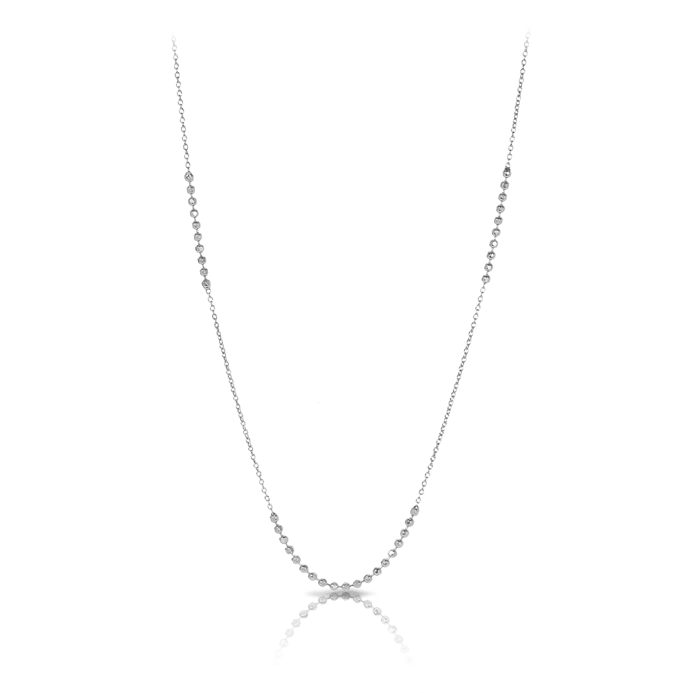 Beaded Chain Necklace in Sterling Silver - Wallace Bishop