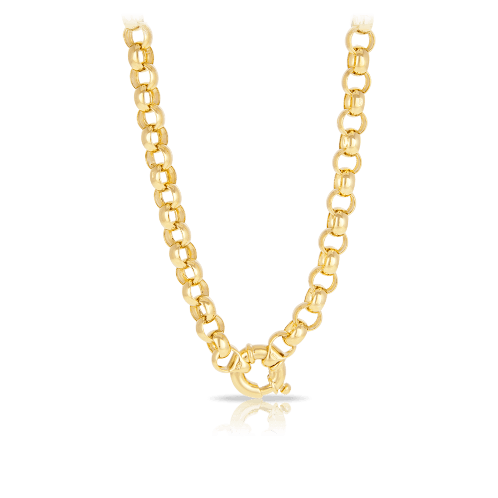 Belcher Link Necklace in 9ct Yellow Gold - Wallace Bishop