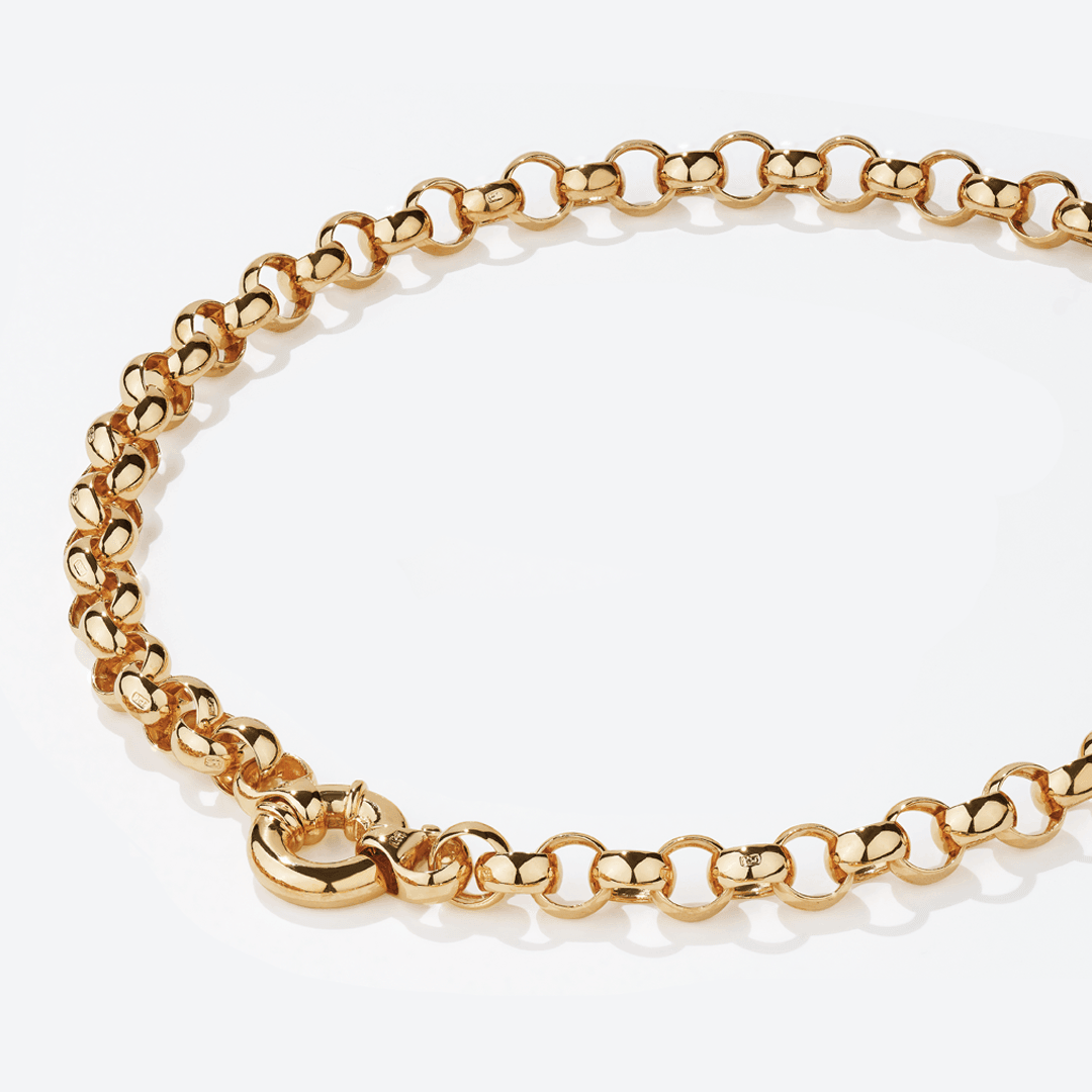 Belcher Link Necklace in 9ct Yellow Gold - Wallace Bishop