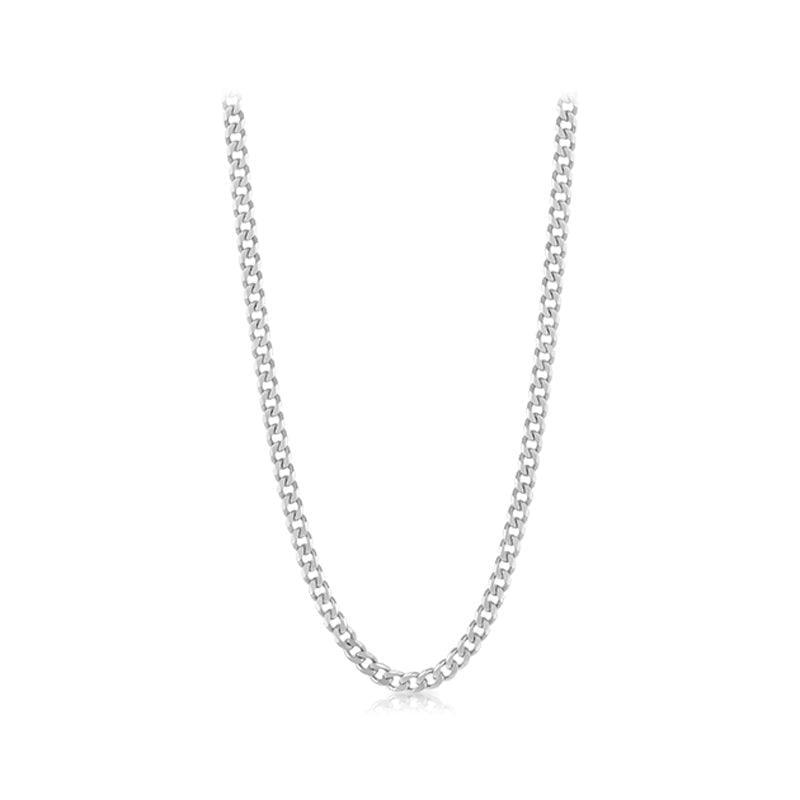 Bevelled Curb Chain in Sterling Silver - Wallace Bishop