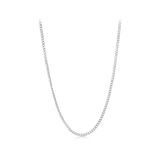 Bevelled Curb Chaion in Sterling Silver