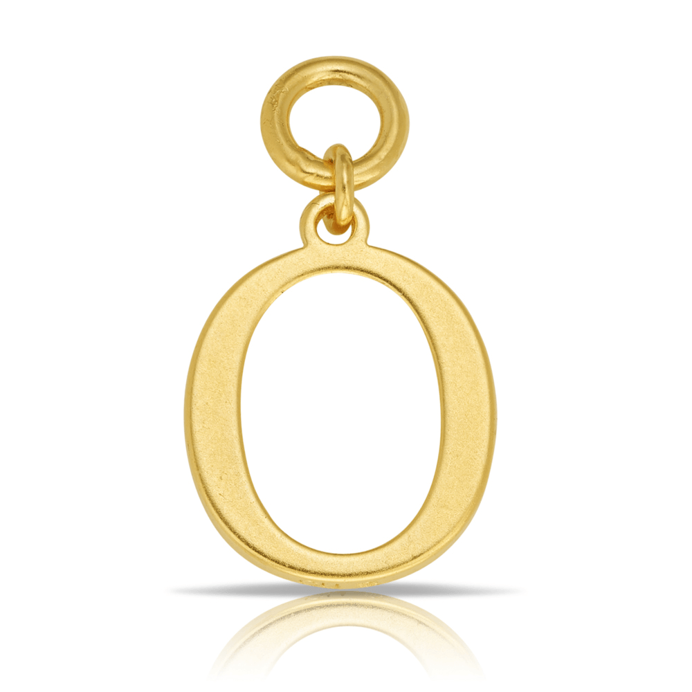 Beyond Time Gold Plated Initial Drop Charm in Sterling Silver - Wallace Bishop