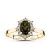 Bluebird Tourmaline & Diamond Ring in 9ct Yellow Gold