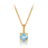 Blue Topaz Pendant in 9ct Yellow Gold