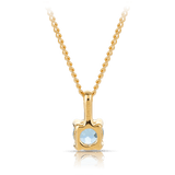 Blue Topaz Pendant in 9ct Yellow Gold