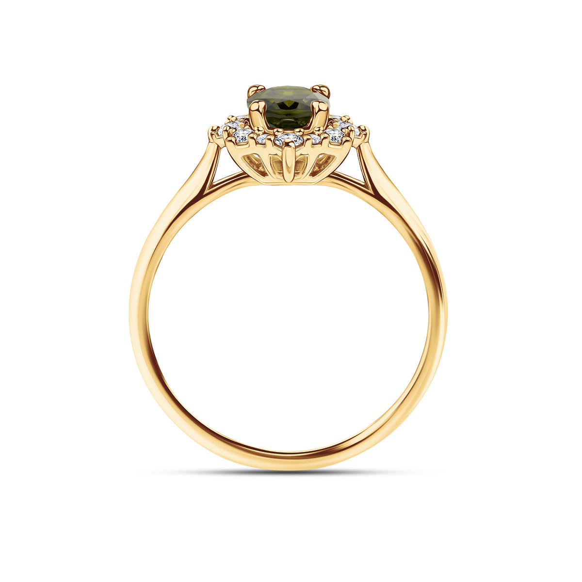 Bluebird™ Tourmaline & Diamond Ring in 9ct Yellow Gold