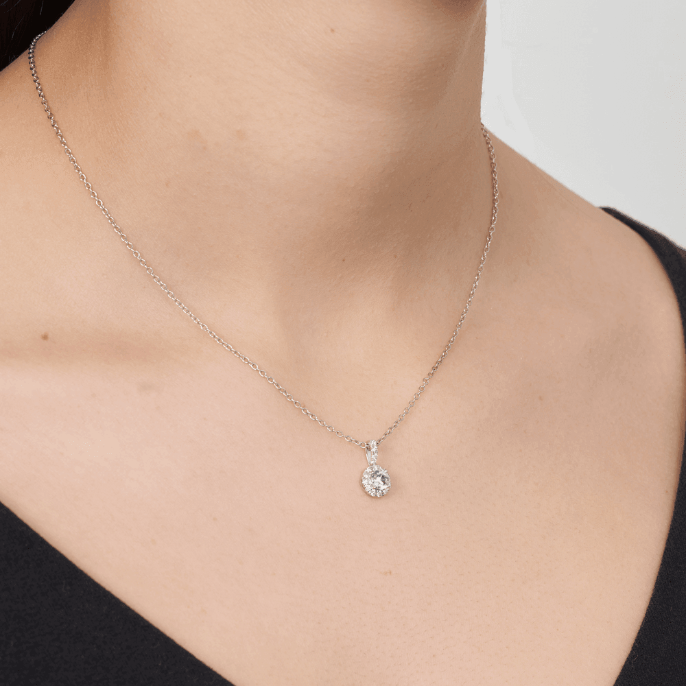 Bluebird™ Aquamarine and Diamond Pendant with Chain in 9ct White Gold TGW 0.68ct