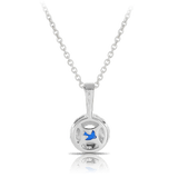 Bluebird™ Aquamarine and Diamond Pendant with Chain in 9ct White Gold TGW 0.68ct