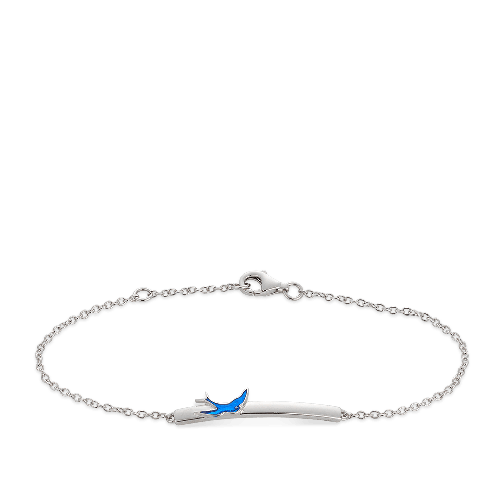 Bluebird of Happiness ID Bracelet in Sterling Silver - Wallace Bishop