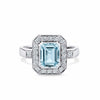 Bluebird™ Aquamarine & 0.33ct TW Diamond Ring in 9ct White Gold