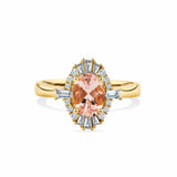 Bluebird™ Morganite & 0.33ct TW Diamond Ring in 9ct Yellow Gold