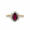 Bluebird™ Rhodolite Garnet & 0.50ct TW Diamond Ring in 9ct Yellow Gold