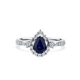 Bluebird™ Sapphire & Diamond Ring in 9ct White Gold