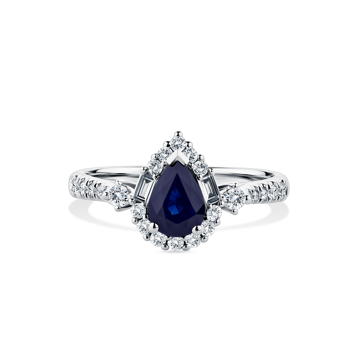 Bluebird™ Sapphire and Diamond Ring in 9ct White Gold - Wallace Bishop