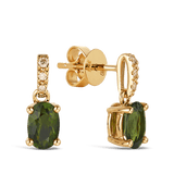 Bluebird™ Tourmaline & Diamond Drop Earrings in 9ct Yellow Gold - Wallace Bishop