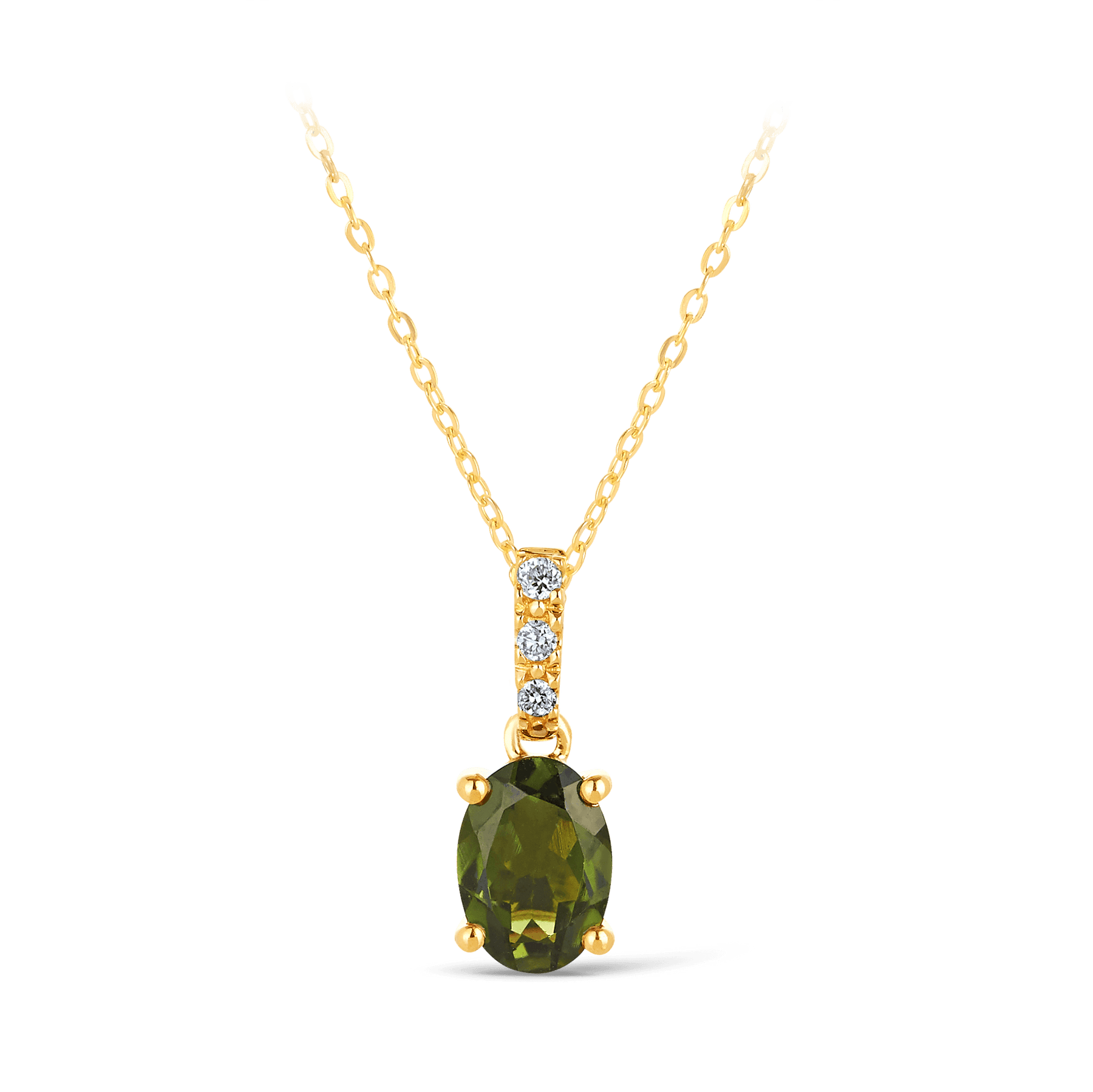 Bluebird™ Tourmaline & Diamond Pendant in 9ct Yellow Gold - Wallace Bishop