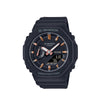Casio G-SHOCK GMA-S2100-1A analogue digital watch with black resin band, octagonal bezel, and slim shock-resistant design.